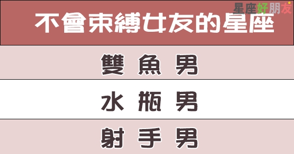 愛不是約束 是給對方一點空間 不會去束縛女朋友的星座男 星座好朋友